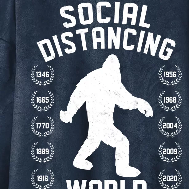 Social Distancing World Champion Sasquatch Hooded Wearable Blanket