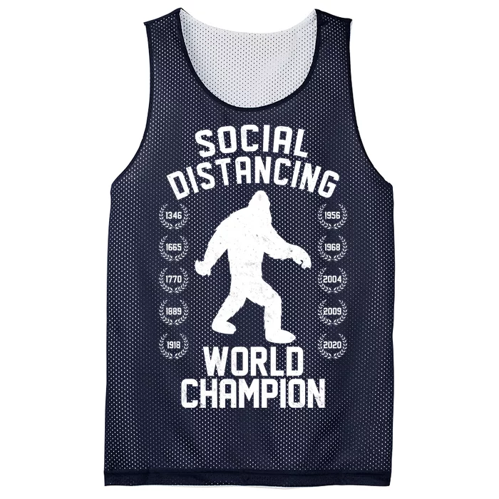 Social Distancing World Champion Sasquatch Mesh Reversible Basketball Jersey Tank