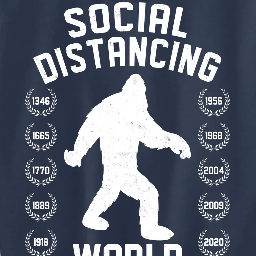 Social Distancing World Champion Sasquatch Kids Sweatshirt