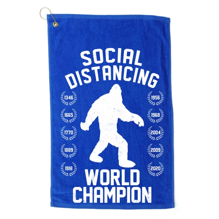 Social Distancing World Champion Sasquatch Platinum Collection Golf Towel