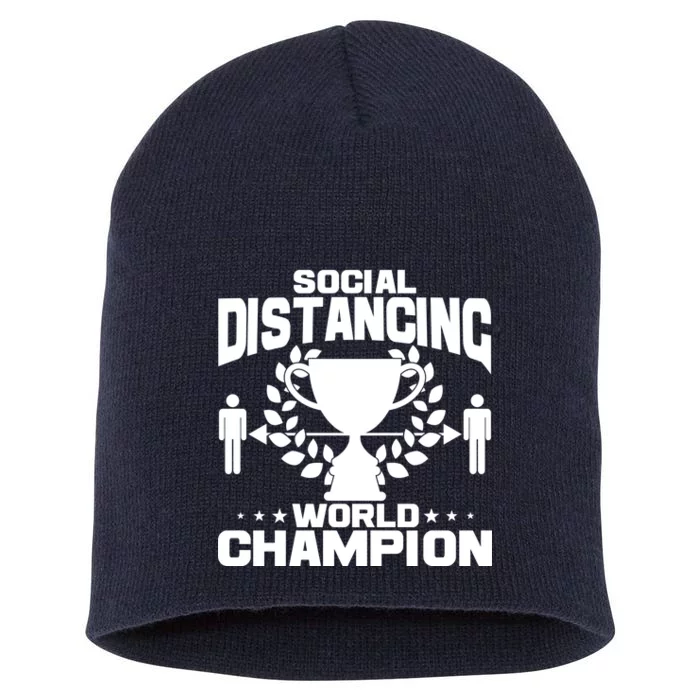 Social Distancing World Champion Trophy Short Acrylic Beanie