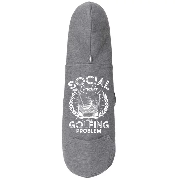 Social Drinker with a Golfing Problem Doggie 3-End Fleece Hoodie