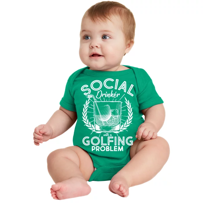 Social Drinker with a Golfing Problem Baby Bodysuit