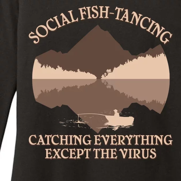 Social Fish-Tancing Funny Social Distancing Womens CVC Long Sleeve Shirt