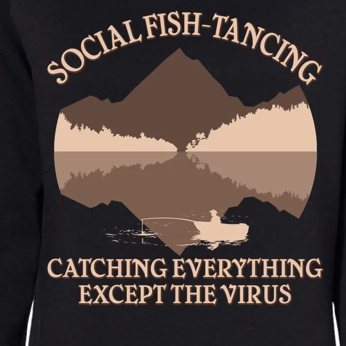 Social Fish-Tancing Funny Social Distancing Womens California Wash Sweatshirt