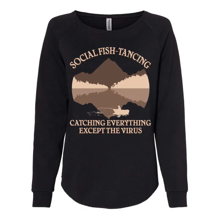 Social Fish-Tancing Funny Social Distancing Womens California Wash Sweatshirt