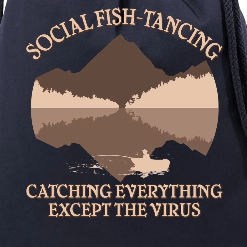 Social Fish-Tancing Funny Social Distancing Drawstring Bag