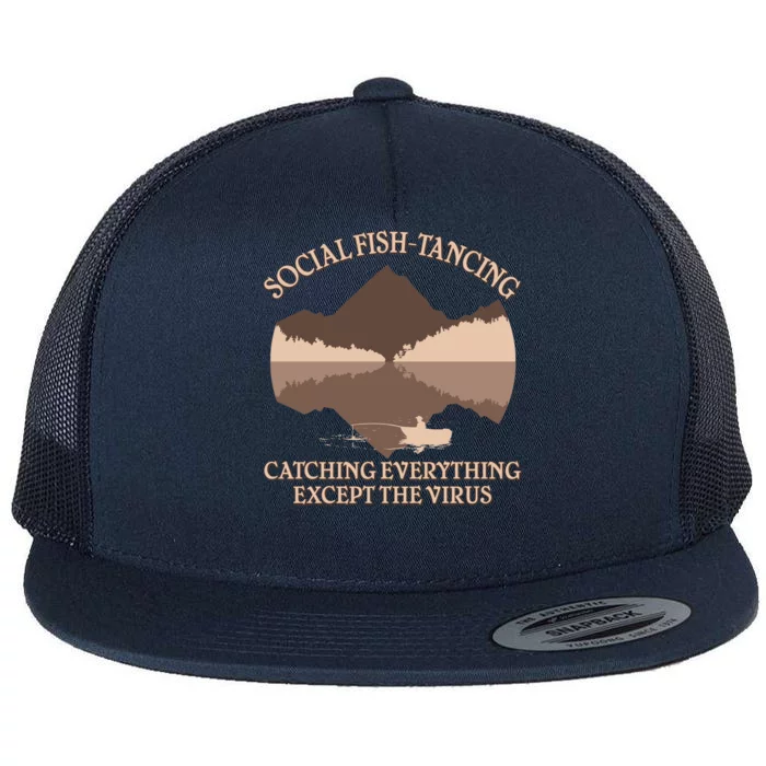 Social Fish-Tancing Funny Social Distancing Flat Bill Trucker Hat