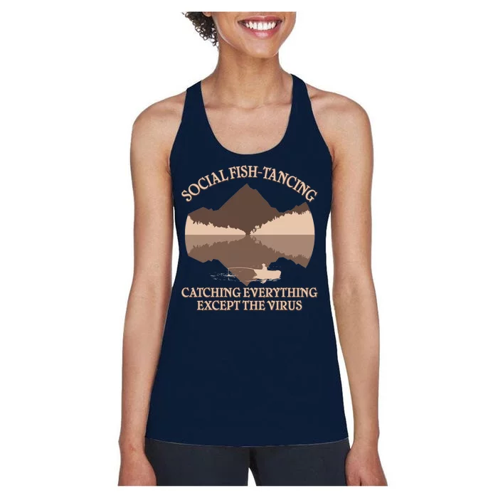 Social Fish-Tancing Funny Social Distancing Women's Racerback Tank