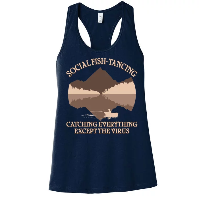 Social Fish-Tancing Funny Social Distancing Women's Racerback Tank