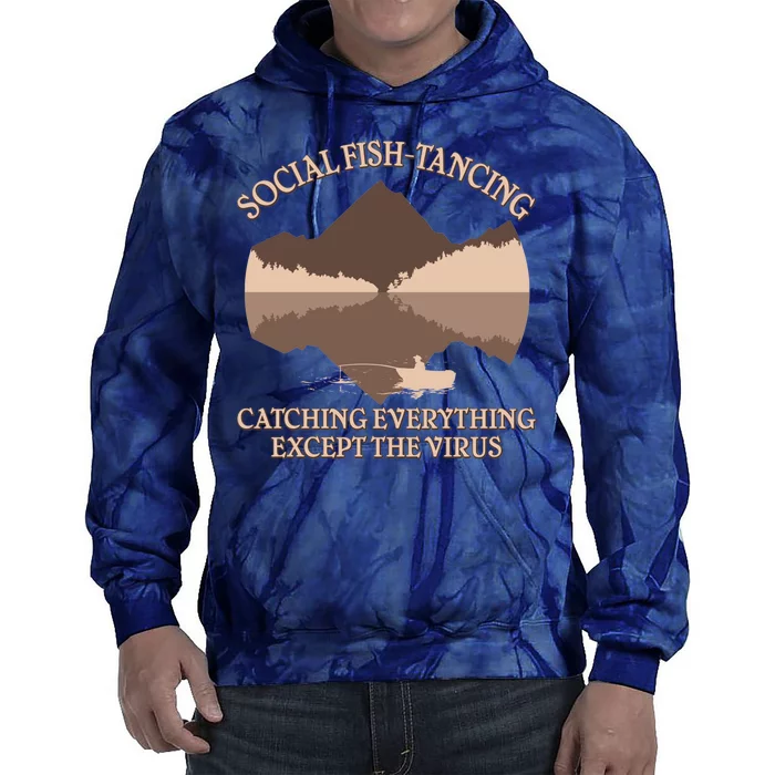 Social Fish-Tancing Funny Social Distancing Tie Dye Hoodie