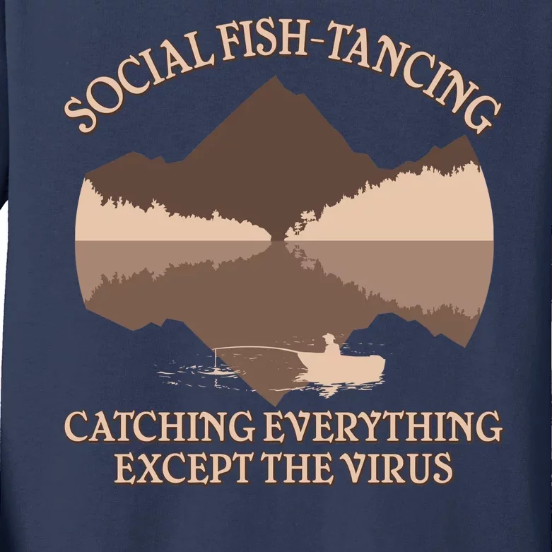 Social Fish-Tancing Funny Social Distancing Kids Long Sleeve Shirt