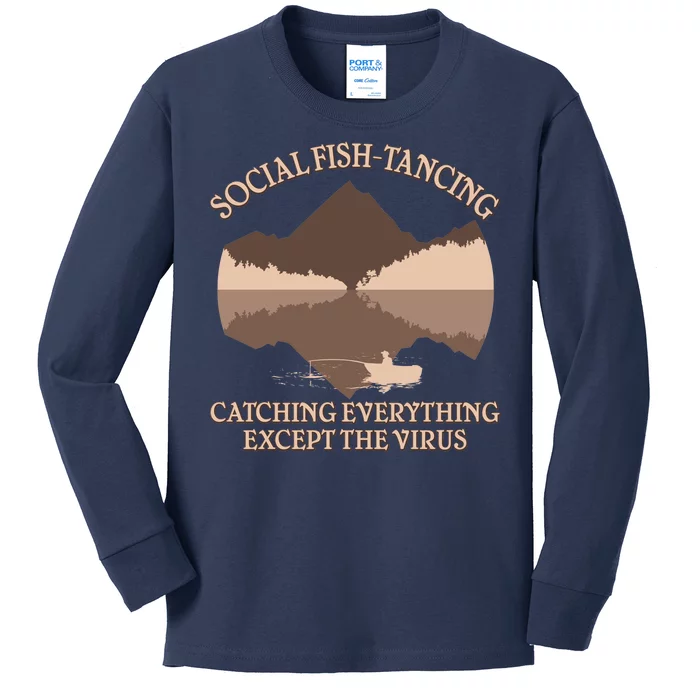 Social Fish-Tancing Funny Social Distancing Kids Long Sleeve Shirt