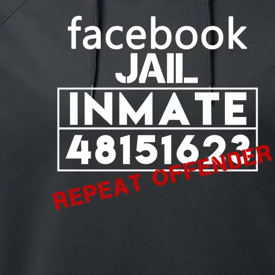 Social Media Jail Inmate Repeat Offender Performance Fleece Hoodie