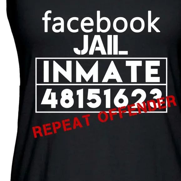 Social Media Jail Inmate Repeat Offender Ladies Essential Flowy Tank