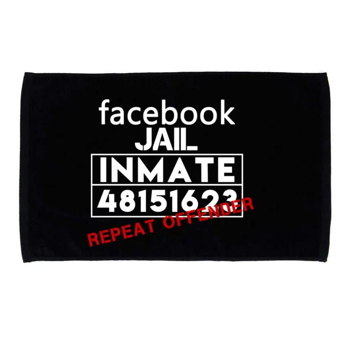 Social Media Jail Inmate Repeat Offender Microfiber Hand Towel