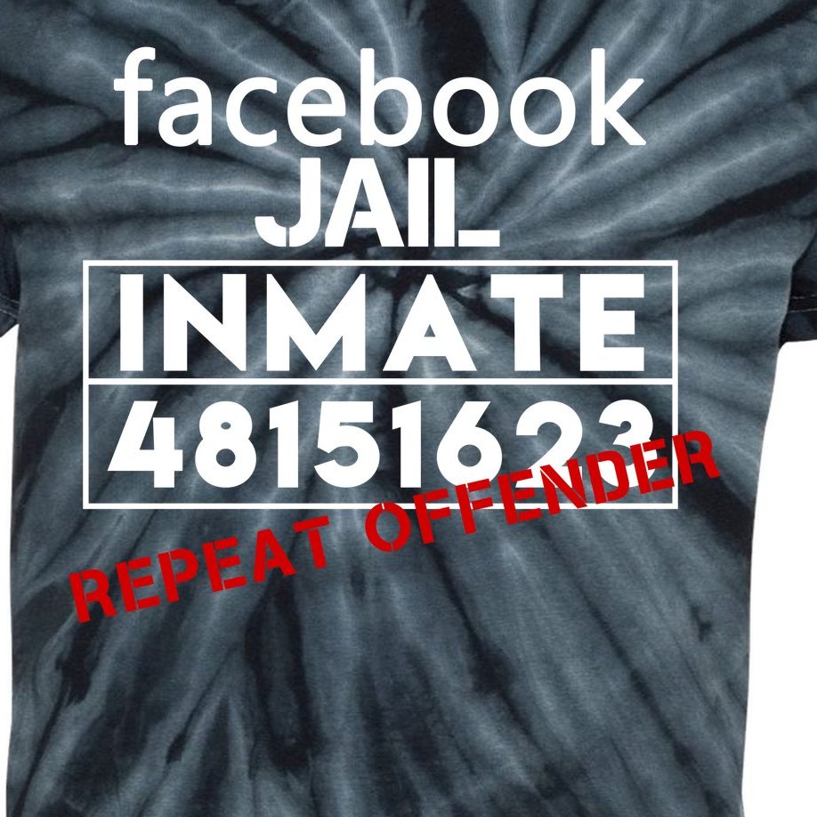Social Media Jail Inmate Repeat Offender Kids Tie-Dye T-Shirt