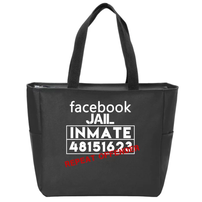 Social Media Jail Inmate Repeat Offender Zip Tote Bag