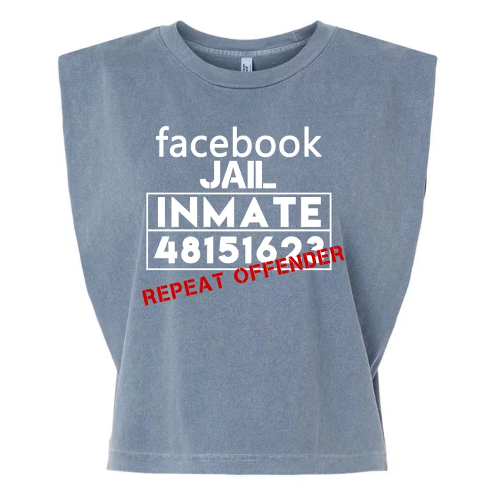 Social Media Jail Inmate Repeat Offender Garment-Dyed Women's Muscle Tee