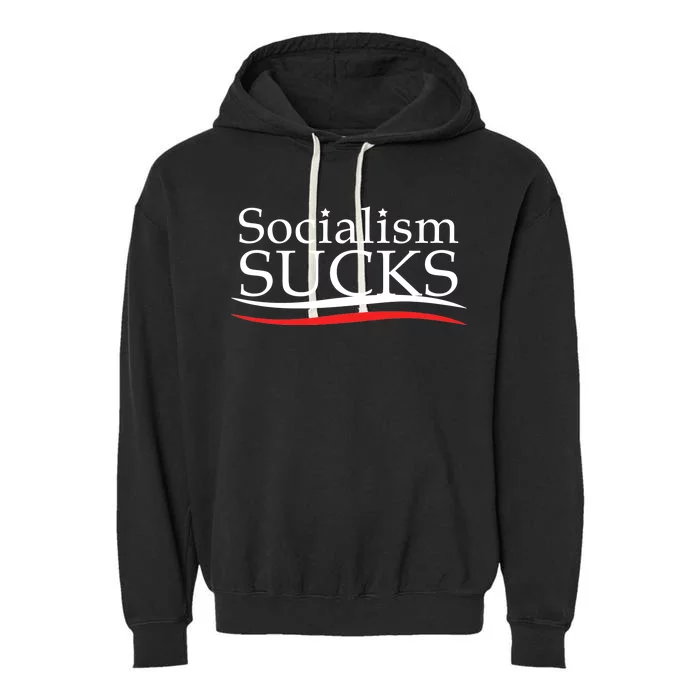 Socialism Sucks Garment-Dyed Fleece Hoodie