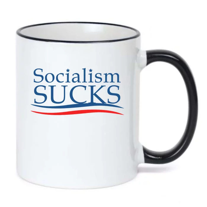 Socialism Sucks Black Color Changing Mug