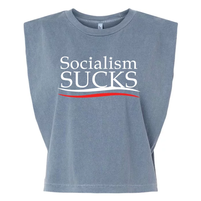 Socialism Sucks Garment-Dyed Women's Muscle Tee