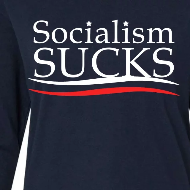 Socialism Sucks Womens Cotton Relaxed Long Sleeve T-Shirt