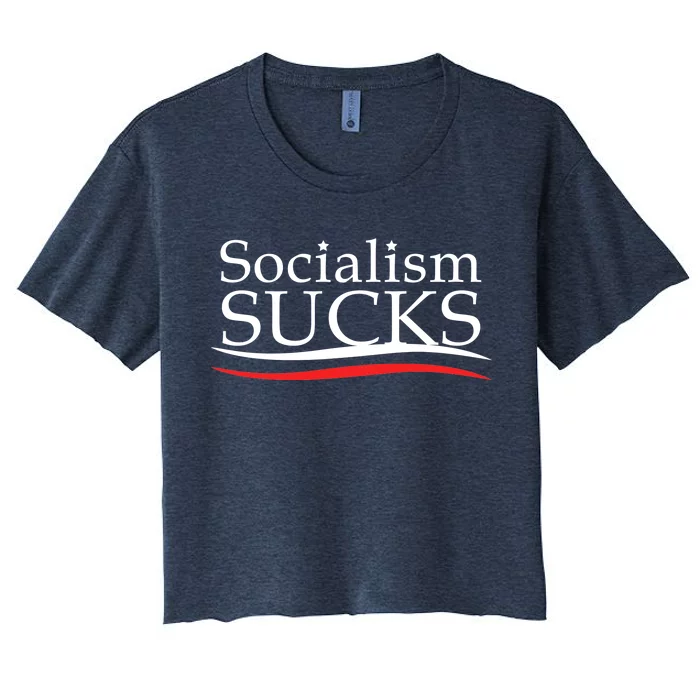 Socialism Sucks Women's Crop Top Tee