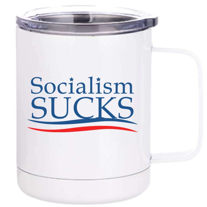 Socialism Sucks Front & Back 12oz Stainless Steel Tumbler Cup