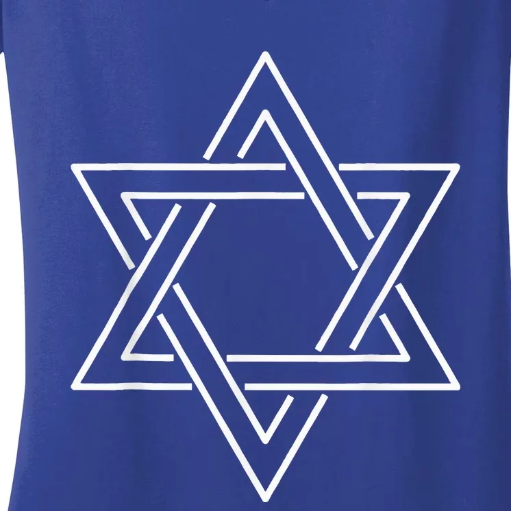 Star Of David Happy Hanukkah Gifts For Jewish Women's V-Neck T-Shirt