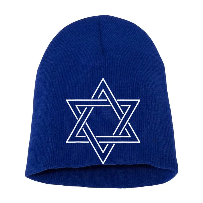 Star Of David Happy Hanukkah Gifts For Jewish Short Acrylic Beanie