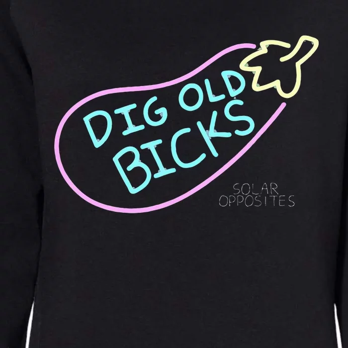 Solar Opposites Dig Old Bicks Neon Sign Womens California Wash Sweatshirt