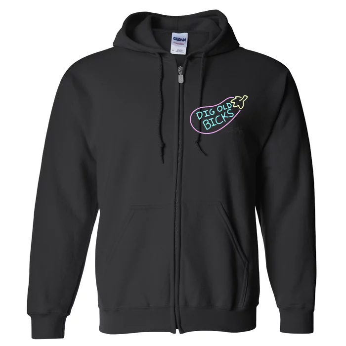 Solar Opposites Dig Old Bicks Neon Sign Full Zip Hoodie