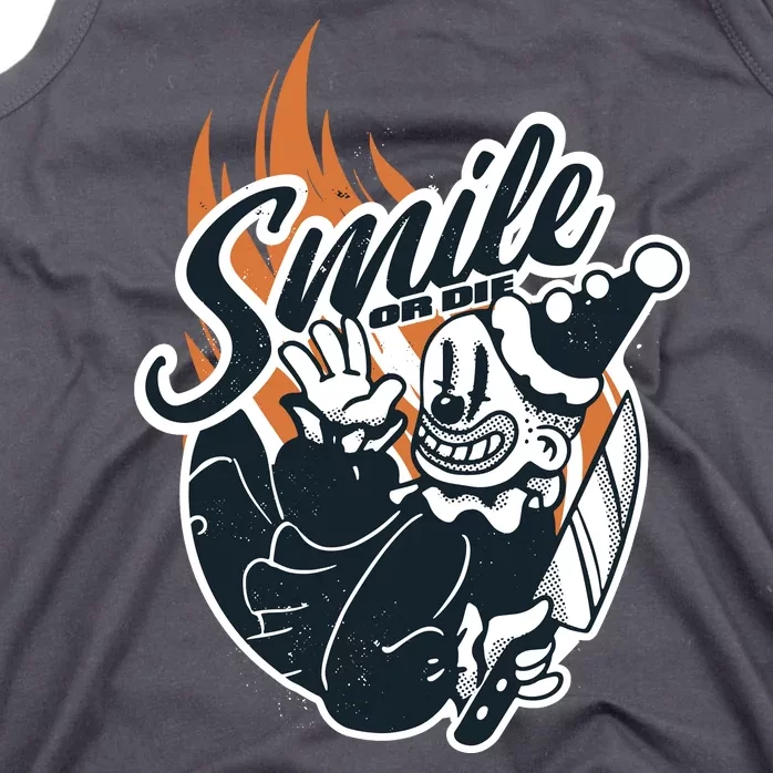 Smile Or Die Scary Clown Halloween Tank Top