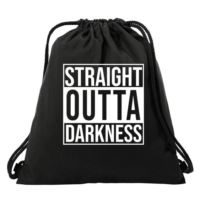 Straight Outta Darkness Drawstring Bag