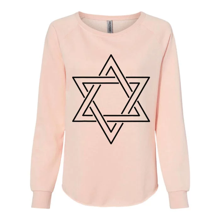 Star Of David Happy Hanukkah Gifts For Jewish Womens California Wash Sweatshirt