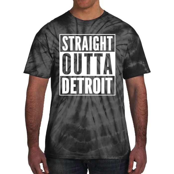 Straight Outta Detroit Vintage Detroit Souvenir Outfit Tie-Dye T-Shirt