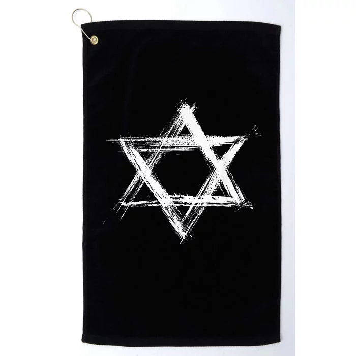 Star Of David Pride Israel Jewish Israeli Flag Brush Stroke Platinum Collection Golf Towel