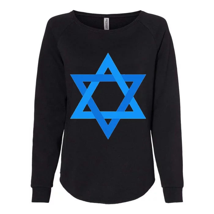 Star Of David Israel Flag Jewish Symbol Womens California Wash Sweatshirt