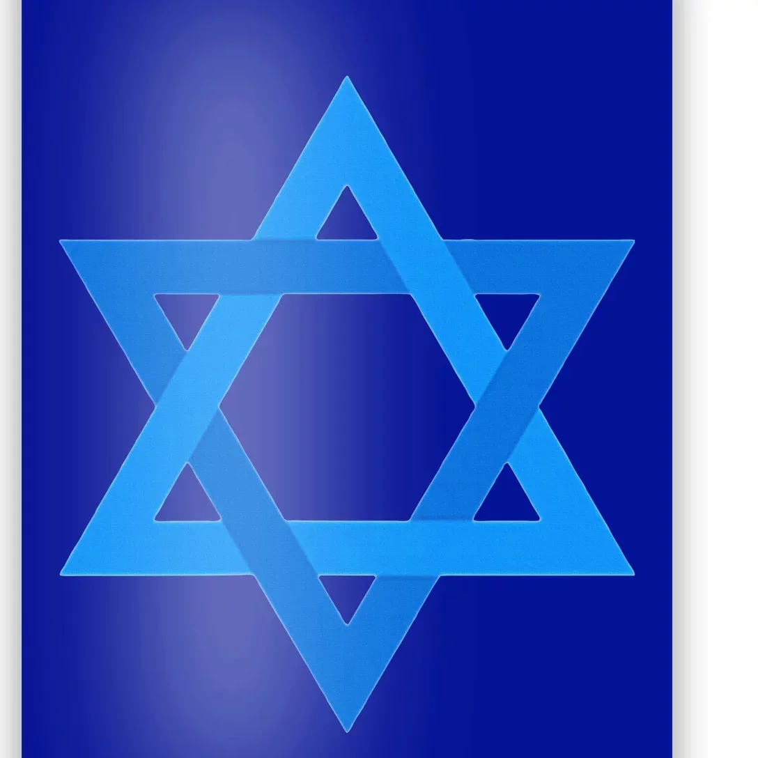 Star Of David Israel Flag Jewish Symbol Poster