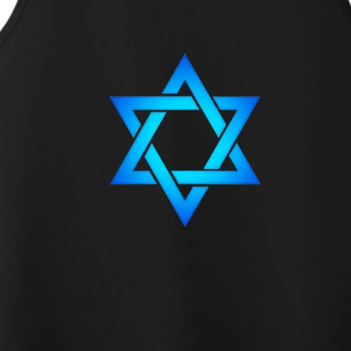 Star Of David Hexagram Judaism Seal Of Solomon Israel Performance Tank