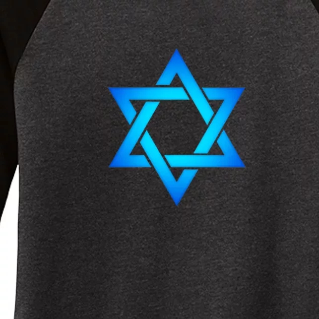 Star Of David Hexagram Judaism Seal Of Solomon Israel Women's Tri-Blend 3/4-Sleeve Raglan Shirt