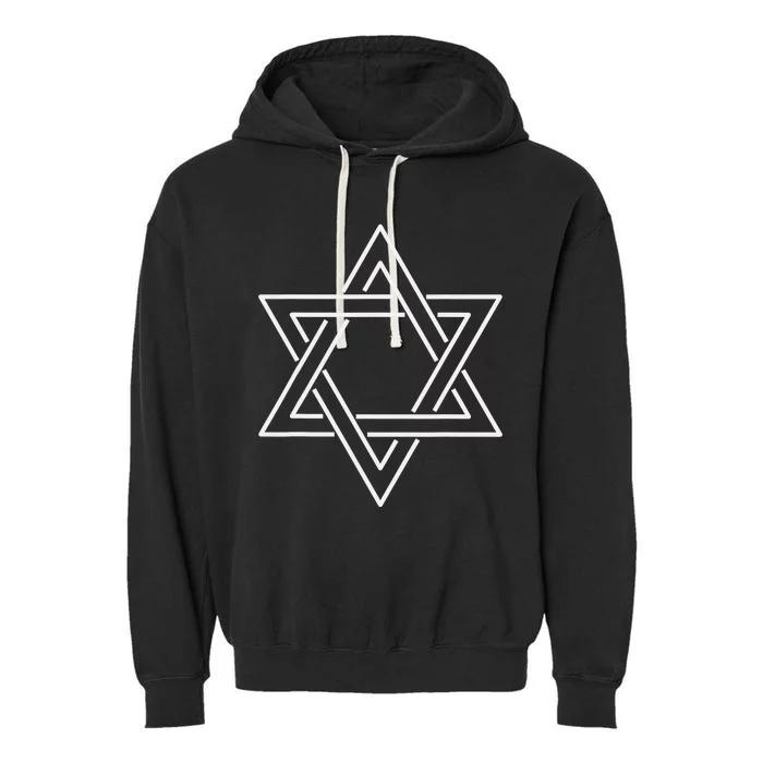 Star Of David Happy Hanukkah Gifts For Jewish Garment-Dyed Fleece Hoodie