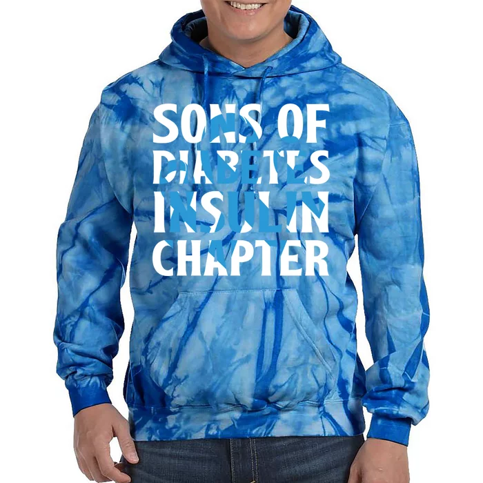 Sons Of Diabetes Insulin Support Riboon Gift Diabetes Awareness Gift Tie Dye Hoodie