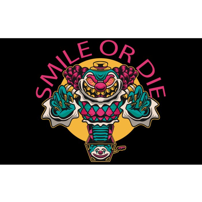 Smile Or Die Scary Clown Bumper Sticker