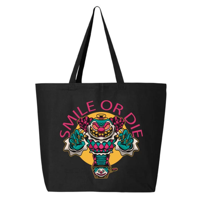 Smile Or Die Scary Clown 25L Jumbo Tote