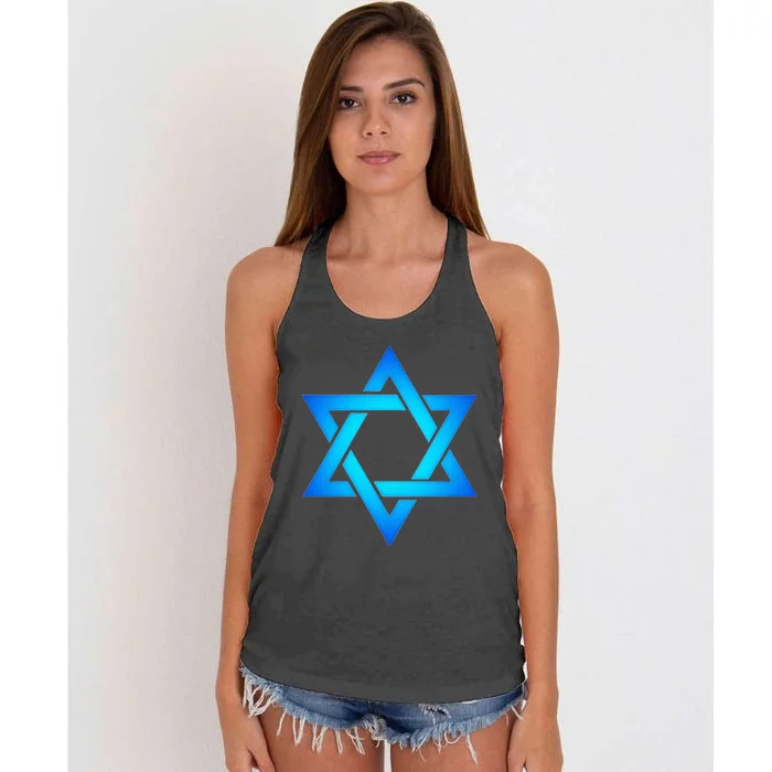 Star Of David Hexagram Judaism Seal Of Solomon Israel Women's Knotted Racerback Tank