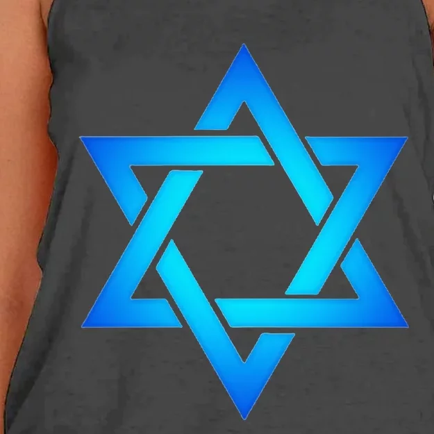 Star Of David Hexagram Judaism Seal Of Solomon Israel Women's Knotted Racerback Tank