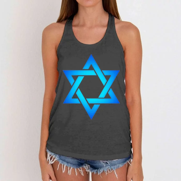 Star Of David Hexagram Judaism Seal Of Solomon Israel Women's Knotted Racerback Tank