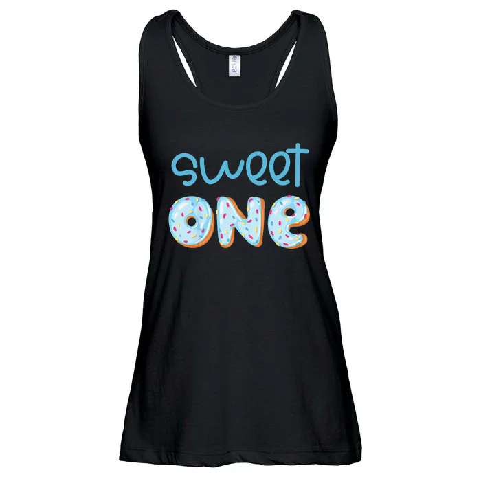 Sweet One Donut 1st Birthday Party Son Turning One Ladies Essential Flowy Tank